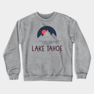 Lake Tahoe California Retro Mountains Sun Souvenir Crewneck Sweatshirt